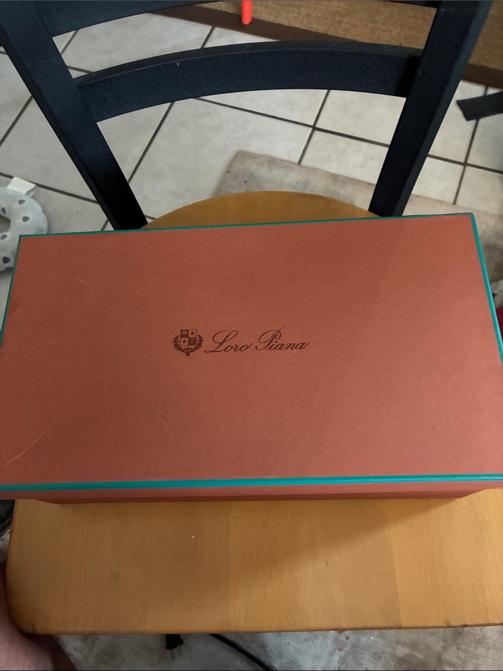 Loro Piana Orange Box with Teal Trim